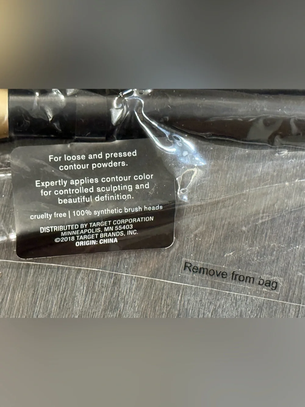 New Sonia Kashuk #134 Angled Contour Brush in Black and Gold